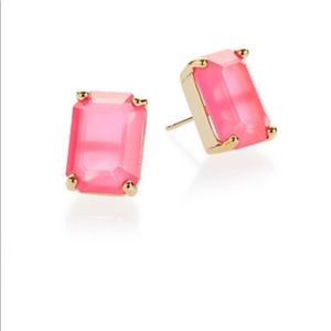 Kate Spade Pink Emerald Cut Earrings